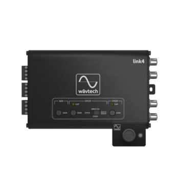 Wavtech LINK4 - 4 Channel Line Out Converter with AUX Input, Signal Summing & Remote