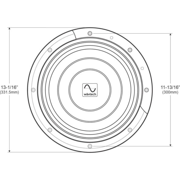 Wavtech thinPRO12-2 - 12" Professional Series Shallow Subwoofer SVC 2 Ohm