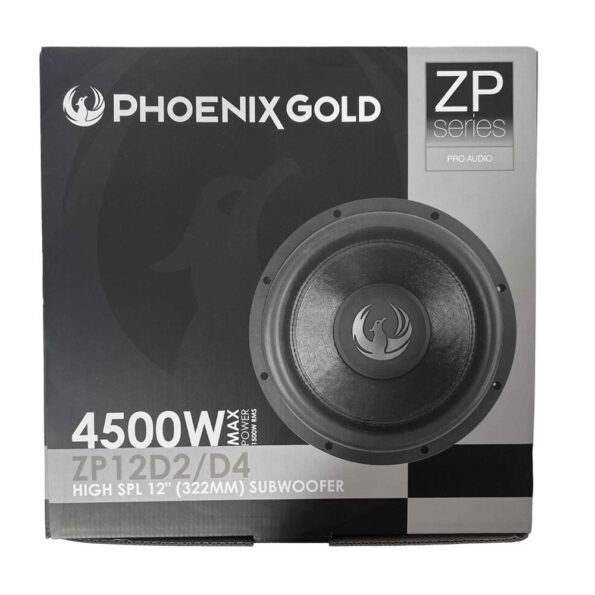 Phoenix Gold ZP12D4 - 12 Inch Dual 4ohm Street Bass Subwoofer 3" VC 1500 watts RMS