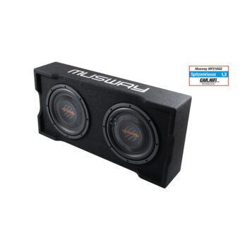 Musway MF210Q2 Single Subwoofer System In Flat Design (Downfire) With 25 CM (10“) Subwoofer And Passive Radiator