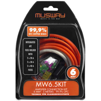 Musway MW6.5KIT 6 MM2 Amplifier Connection Kit Full Copper 5 Meters