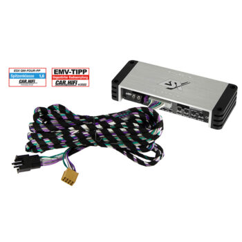 ESX QM-FOUR-PP Quantum 4-Channel Class D  Mini Digital Car Amplifier With Quadlock Harness Cable