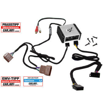 ESX QS-FOUR-ISO Quantum 4-Channel Class D Nano Digital Amplifier & 60cm ISO Wire Harness