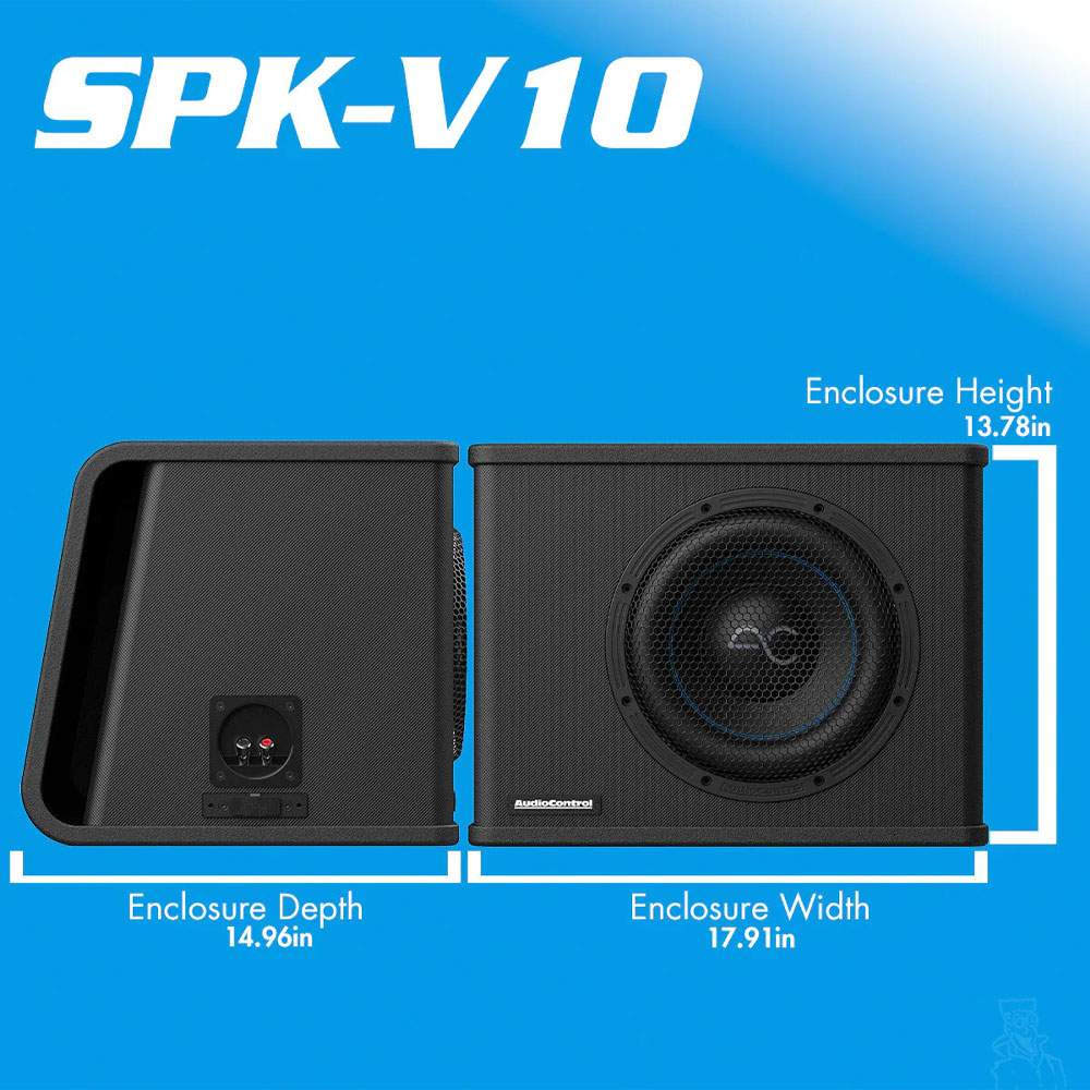 SPK-V10-5 Audiocontrol SPK-V10 Spike Series 10" Vented Subwoofer Enclosure 500W RMS