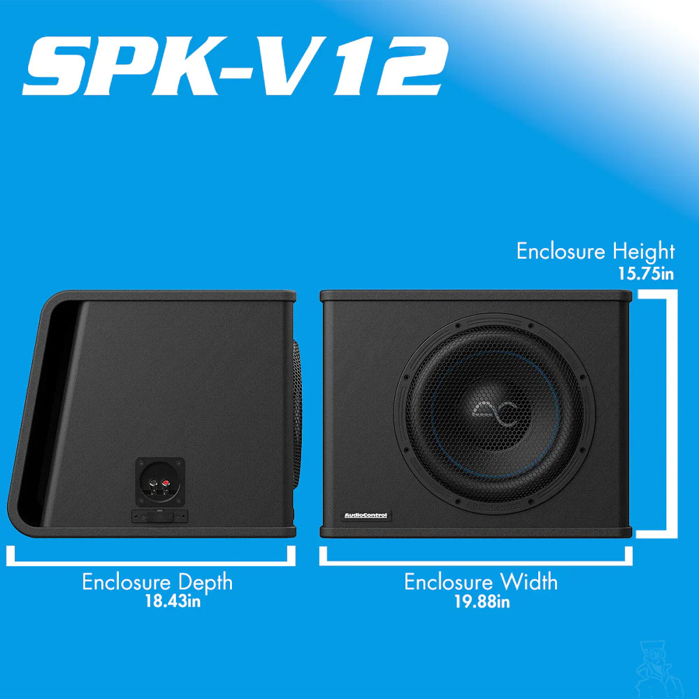 SPK-V12-5 Audiocontrol SPK-V12 Spike Series 12" Vented Subwoofer Enclosure 500W RMS
