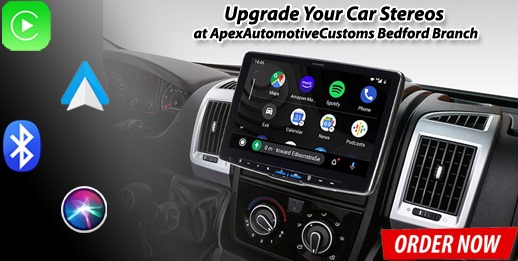 car stereos at Apex automotive customs Bedford branch