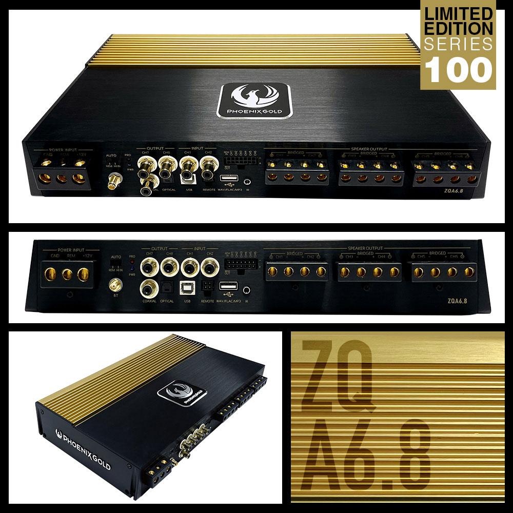 ZQA6.8-03 Phoenix Gold ZQA6.8 ZQ Series 6 Channel High End Amplifier With 8 Channel DSP