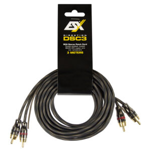 ESX DSC3 RCA Patch Lead 3 Meter (Black)