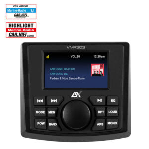 ESX VMR303 Vision Series Marine Outdoor Radio Media Receiver with DAB+ Digital Radio
